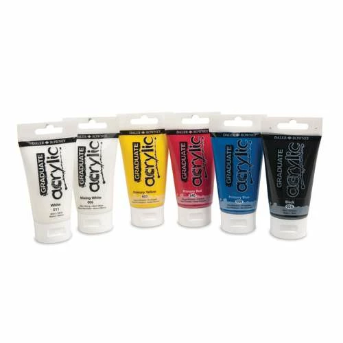 Daler-Rowney Graduate Acrylic Primary Set - 75ml Tubes 4 Daler-Rowney Graduate Acrylic Primary Set - 75ml Tubes - Image 2