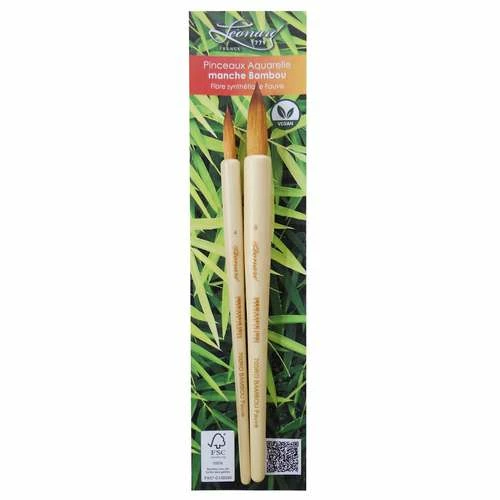 Léonard Bamboo Handled Brush Set Series 700RO 3 Léonard Bamboo Handled Brush Set Series 700RO