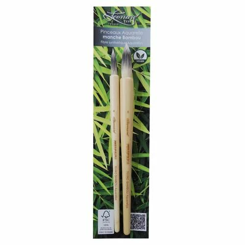 Léonard Bamboo Handled Brush Set Series 701RO 3 Léonard Bamboo Handled Brush Set Series 701RO