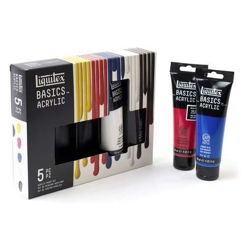 Liquitex Basics Acrylic Primary Colours Set 5 Liquitex Basics Acrylic Primary Colours Set - Image 3