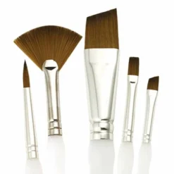 Royal & Langnickel Soft-Grip Synthetic Sable Angled Brush Set
