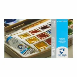 Royal Talens Van Gogh Watercolour Set - 18 Half Pans -Deals Strokezy Store RoyalTalensVanGoghWatercolourSet 18halfpans 3