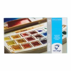 Royal Talens Van Gogh Watercolour Set - 24 Half Pans -Deals Strokezy Store RoyalTalensVanGoghWatercolourSet 24halfpans 2