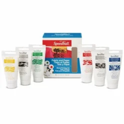 Speedball® | Fabric & Paper Block Printing Ink — 6 X 37 Ml Tubes