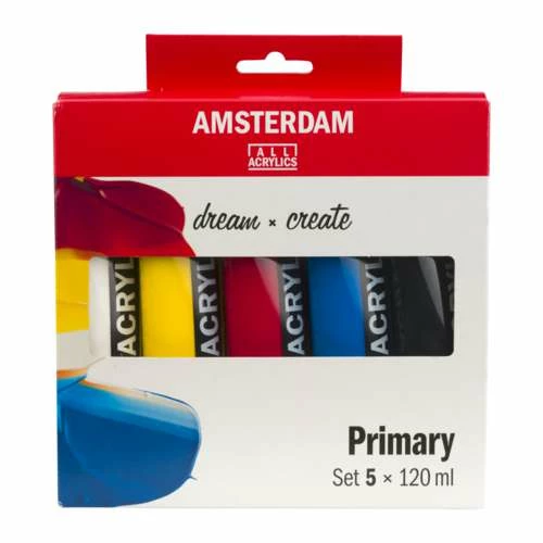 TALENS | AMSTERDAM ALL ACRYLICS Primary Set — 5 X 120 Ml Tubes 3 TALENS | AMSTERDAM ALL ACRYLICS Primary Set — 5 X 120 Ml Tubes