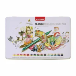 Bruynzeel Creatives Fineliner Brush Pen Metal Tin Sets -Deals Strokezy Store BruynzeelCreativesFinelinerBrushPenMetalTinSets 2