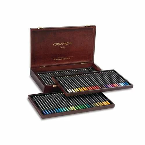 Caran D'Ache Museum Watercolour Pencil Wooden Box Set 3 Caran D'Ache Museum Watercolour Pencil Wooden Box Set