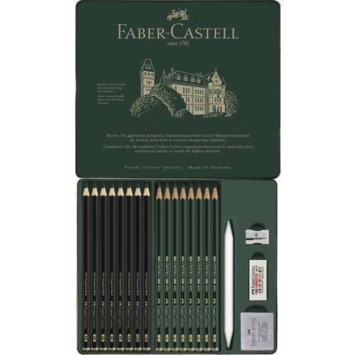 Faber-Castell Castell 9000 & Pitt Graphite Matt Pencil Set 5 Faber-Castell Castell 9000 & Pitt Graphite Matt Pencil Set - Image 3