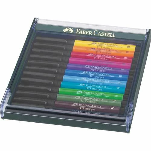 Faber-Castell Pitt Artist 12 Coloured Brush Pen Sets 4 Faber-Castell Pitt Artist 12 Coloured Brush Pen Sets - Image 2