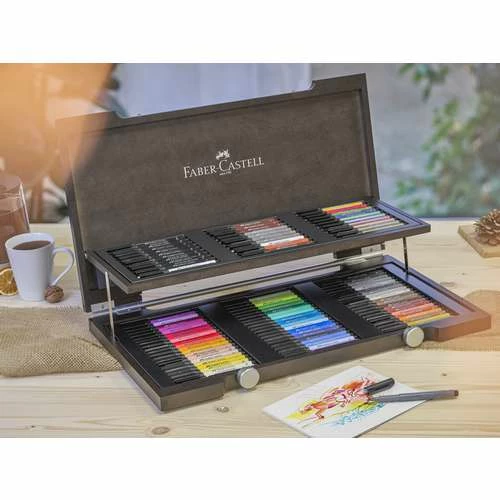Faber-Castell Pitt Artist Brush Pen Wooden Box Set 5 Faber-Castell Pitt Artist Brush Pen Wooden Box Set - Image 3
