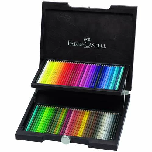 Faber-Castell Polychromos Artists' Colour Pencils Wooden Box Set 3 Faber-Castell Polychromos Artists' Colour Pencils Wooden Box Set