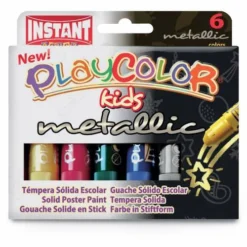 Instant Playcolor Kids Metallic Solid Gouache Set