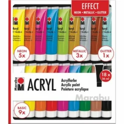 Marabu Acrylic Colours Effect Set