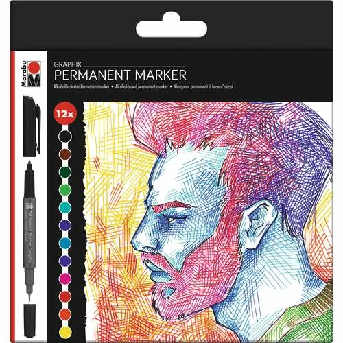 Marabu Graphix Permanent Marker Set - Significant 3 Marabu Graphix Permanent Marker Set - Significant