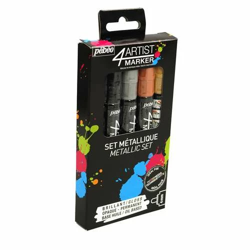 Pebeo Pébéo 4Artist Marker Set Metallic 4 Pebeo Pébéo 4Artist Marker Set Metallic - Image 2