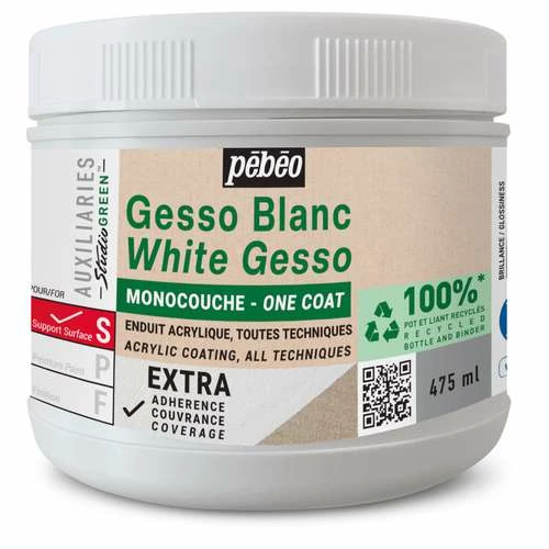 Pebeo Pébéo Studio Green Extra, White Acrylic Gesso 4 Pebeo Pébéo Studio Green Extra, White Acrylic Gesso - Image 2