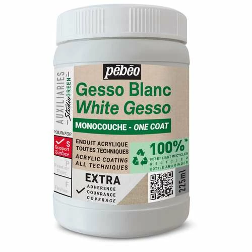 Pebeo Pébéo Studio Green Extra, White Acrylic Gesso 3 Pebeo Pébéo Studio Green Extra, White Acrylic Gesso