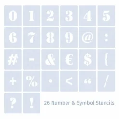 Qbix Number And Symbol Stencils -Deals Strokezy Store QbixNumberandSymbolStencils 2