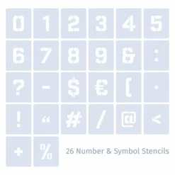 Qbix Number And Symbol Stencils