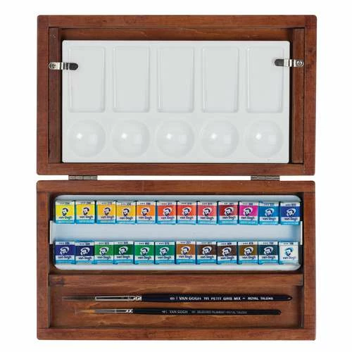Royal Talens Van Gogh Watercolour Wooden Box Set 3 Royal Talens Van Gogh Watercolour Wooden Box Set