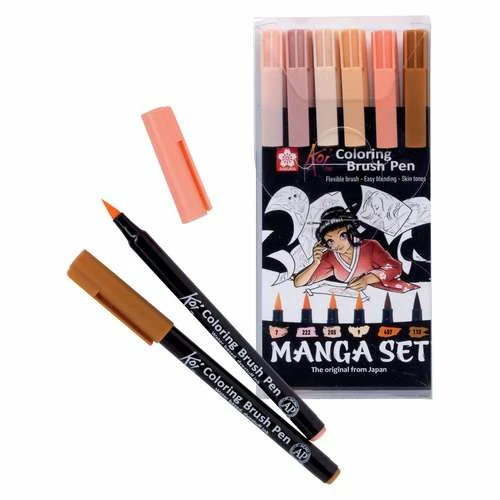 Sakura Koi Coloured Manga Pen Set 4 Sakura Koi Coloured Manga Pen Set - Image 2