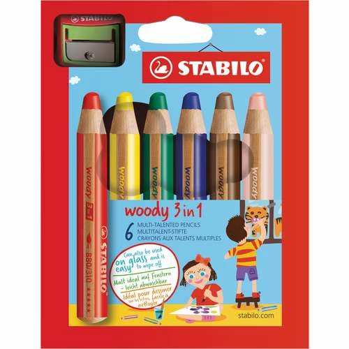 Stabilo Woody 3 In 1 Colouring Pencil Sets 4 Stabilo Woody 3 In 1 Colouring Pencil Sets - Image 2