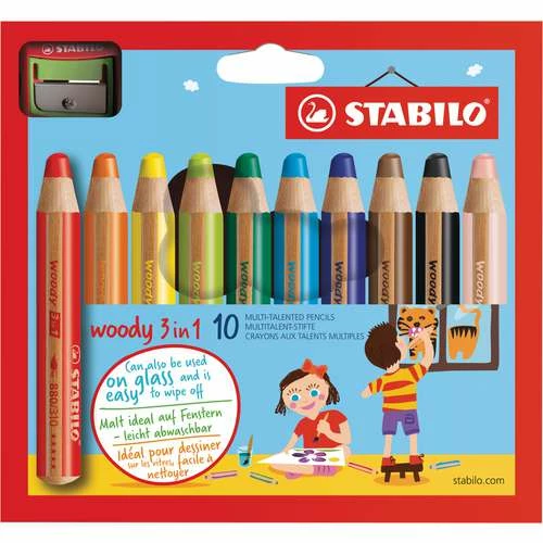 Stabilo Woody 3 In 1 Colouring Pencil Sets 3 Stabilo Woody 3 In 1 Colouring Pencil Sets