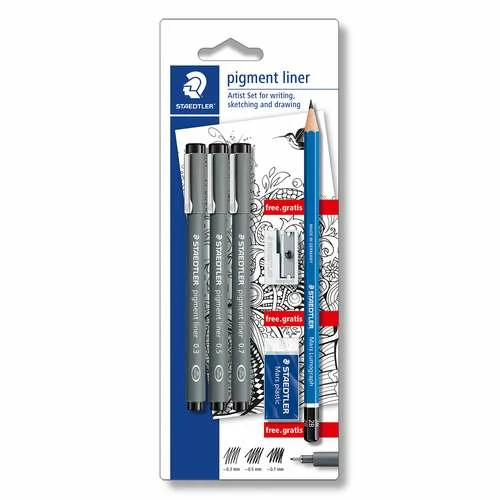 Staedtler Pigment Liner 308 Artist Set 3 Staedtler Pigment Liner 308 Artist Set