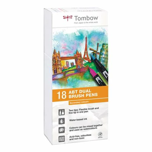 Tombow® Tombow ABT Dual 18 Brush Pen Sets 4 Tombow® Tombow ABT Dual 18 Brush Pen Sets - Image 2