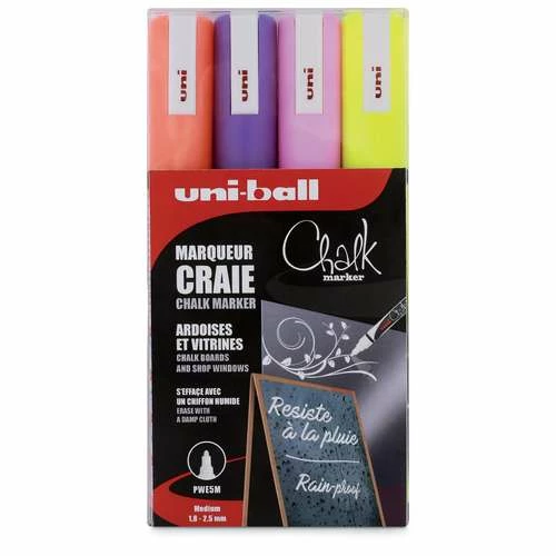 Uni-Ball Fluorescent Chalk Marker Set 3 Uni-Ball Fluorescent Chalk Marker Set