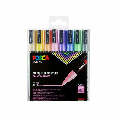 Uni Posca Marker Sets PC-3M Pastel Colours 3 Uni Posca Marker Sets PC-3M Pastel Colours