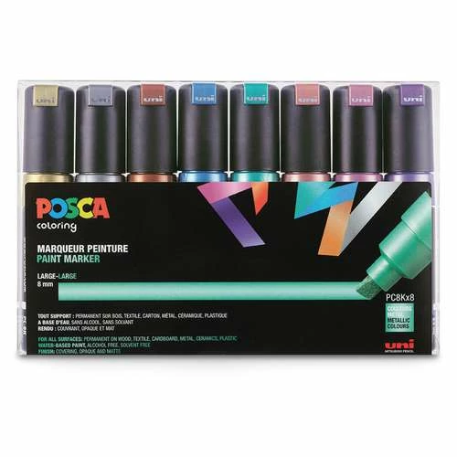 Uni Posca PC8K Marker Metallic Set 3 Uni Posca PC8K Marker Metallic Set