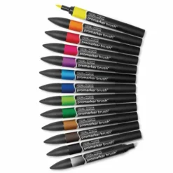 Winsor & Newton 12 BrushMarker Sets -Deals Strokezy Store Winsor26amp3BNewton12BrushMarkerSets 4