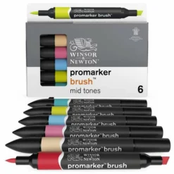 Winsor & Newton 6 BrushMarker Sets -Deals Strokezy Store Winsor26amp3BNewton6BrushMarkerSets 4