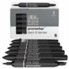 Winsor & Newton | Black Promarker™ Set — 6 Markers -Deals Strokezy Store Winsor26amp3BNewton7CBlackPromarkerE284A2SetE280946markers